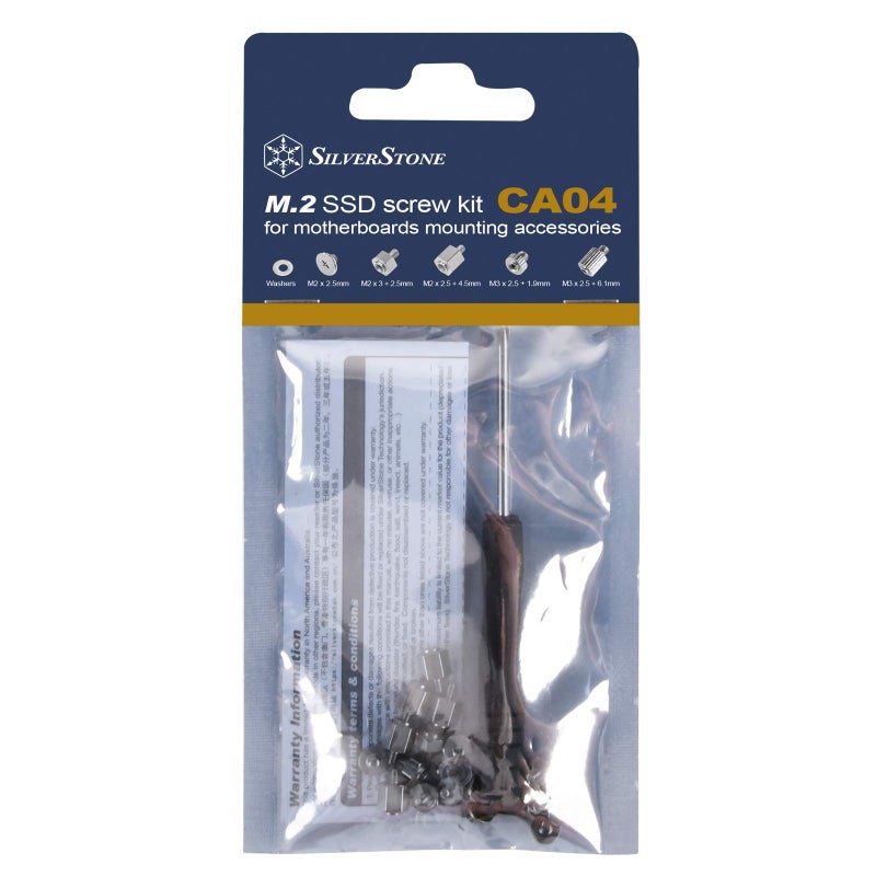 SilverStone Technology CA04 M.2 SSD Screw Kit for Motherboard Accessory Mounting (SST-CA04) - Image 4